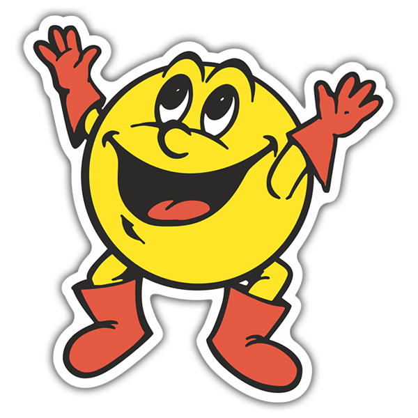 Aufkleber: Pac-Man Springen