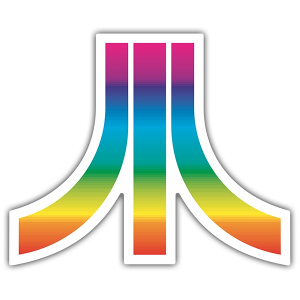 Aufkleber: Atari Multicolor