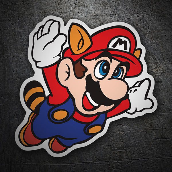 Aufkleber: Super Mario Waschbär