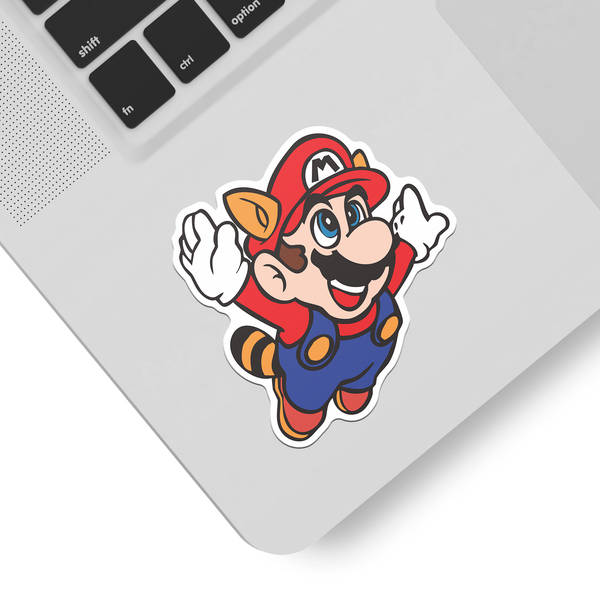 Aufkleber: Super Mario Waschbär