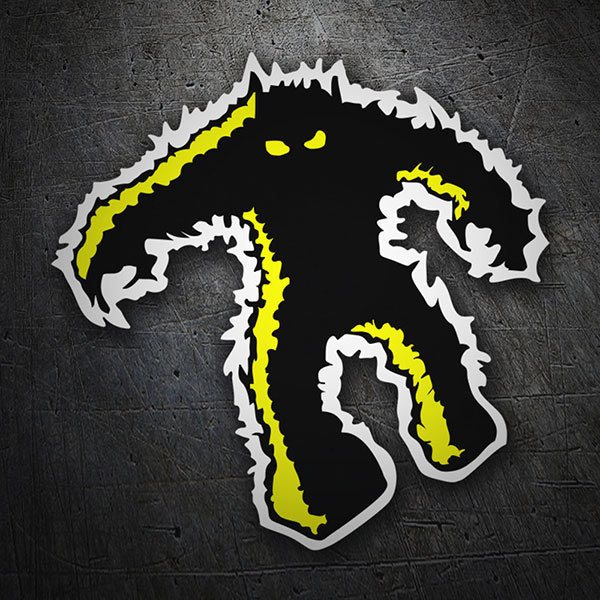 Aufkleber: Space Invaders Monster yellow