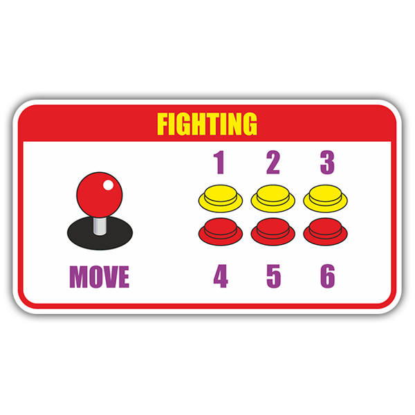 Aufkleber: Arcade-Steuerung Fighting