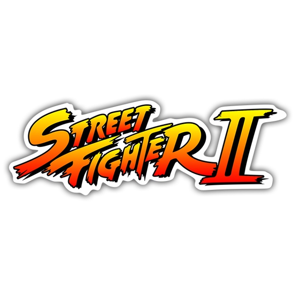 Aufkleber: Street Fighter II Logo Schatten