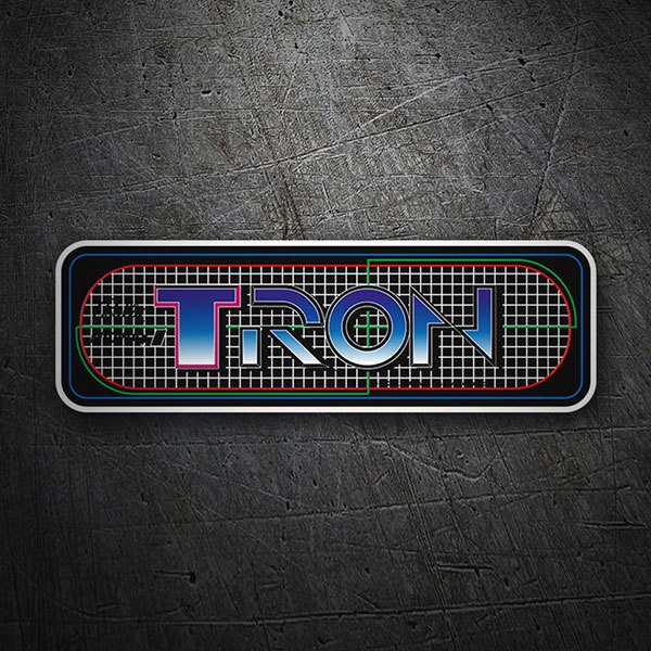 Aufkleber: TRON in Gro&szlig;buchstaben mit Farbverlauf