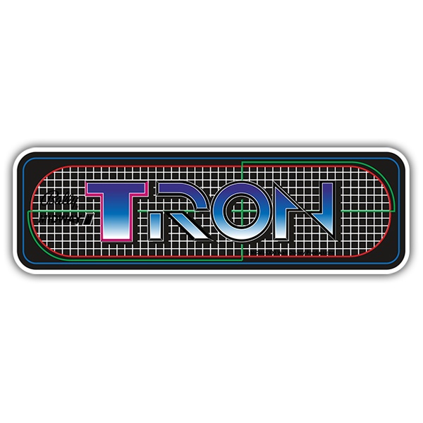 Aufkleber: TRON in Gro&szlig;buchstaben mit Farbverlauf