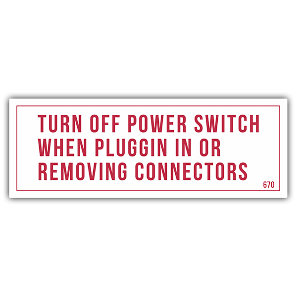 Aufkleber: Turn Off Power