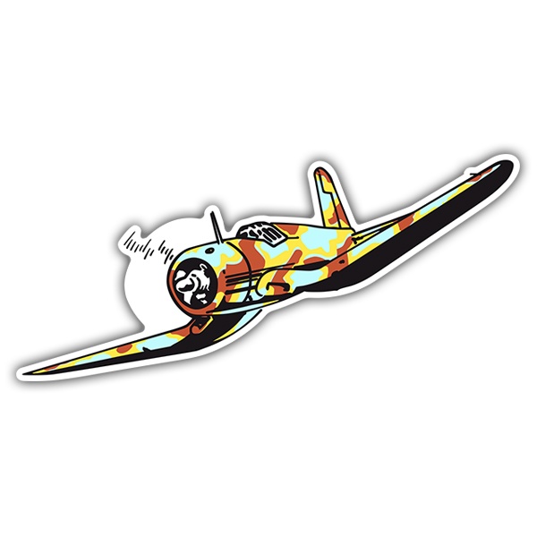 Aufkleber: Atari Time Pilot mit Flugzeug