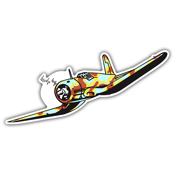 Aufkleber: Atari Time Pilot mit Flugzeug