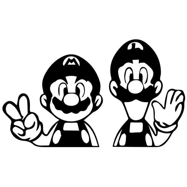 Kinderzimmer Wandtattoo: Mario und Luigi