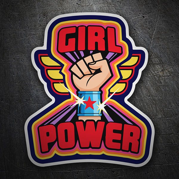 Aufkleber: Girl Power Wonder Woman