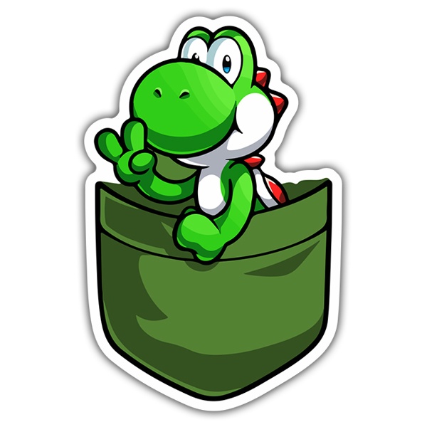 Aufkleber: Yoshi in deiner Tasche