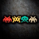 Aufkleber: Space Invaders Marsmenschen Farbe 3