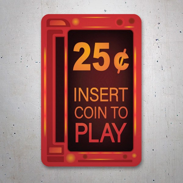 Aufkleber: Insert Coin to Play
