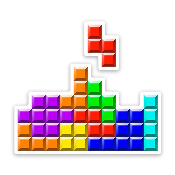 Aufkleber: Tetris Block der Teile