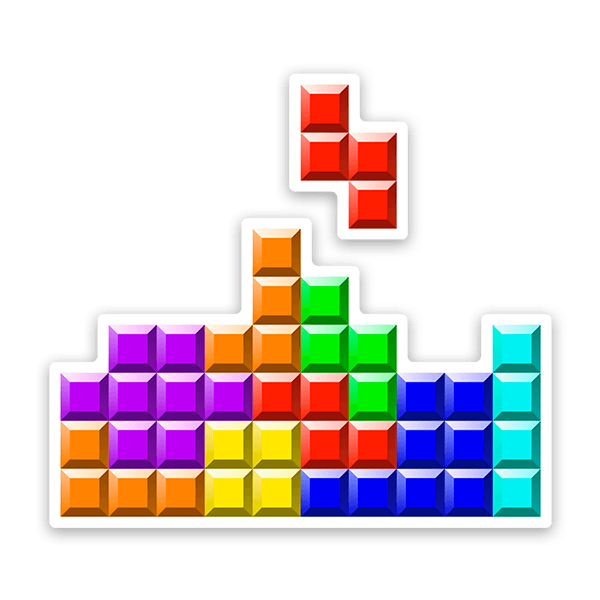Aufkleber: Tetris Block der Teile