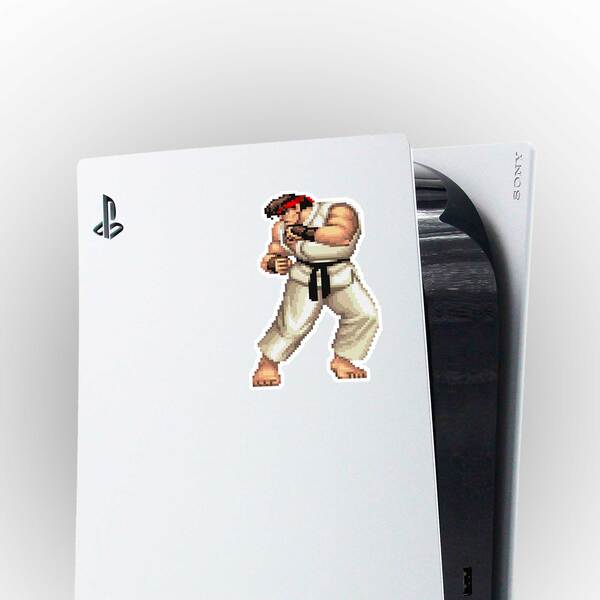 Aufkleber: Street Fighter Ryu Pixel 16 Bits