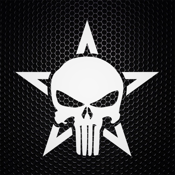 Totenkopf mit Milit&auml;rstern 1/1