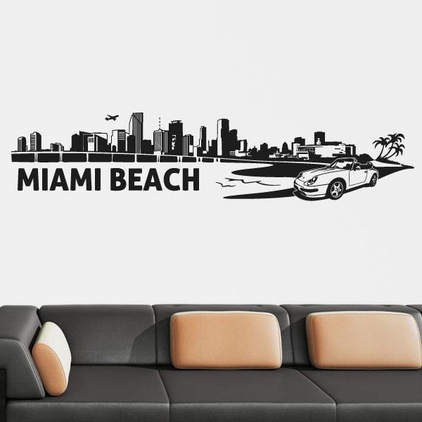 Wandtattoos: Miami Skyline