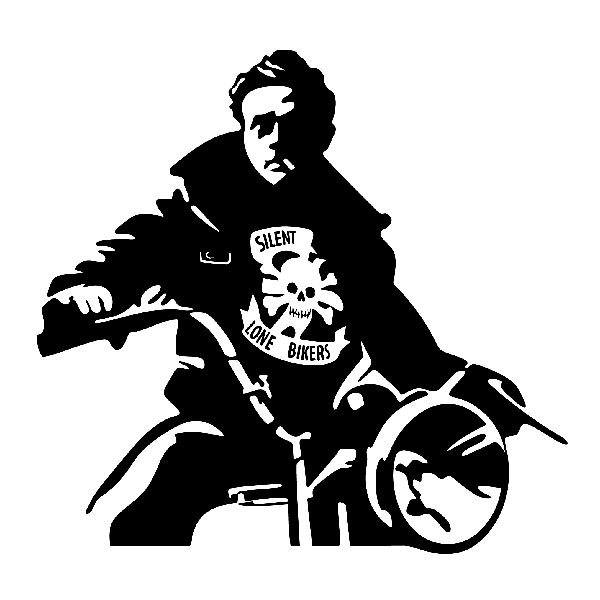 Wandtattoos: James Dean Motorrad