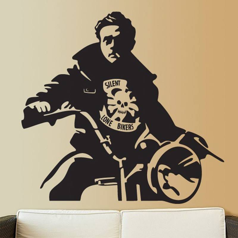 Wandtattoos: James Dean Motorrad