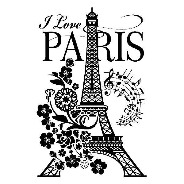 Wandtattoos: I Love Paris