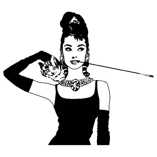 Wandtattoos: Audrey Hepburn Fr&uuml;hst&uuml;ck bei Tiffany