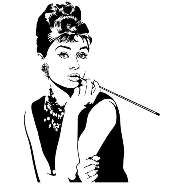 Aufkleber: Audrey Hepburn