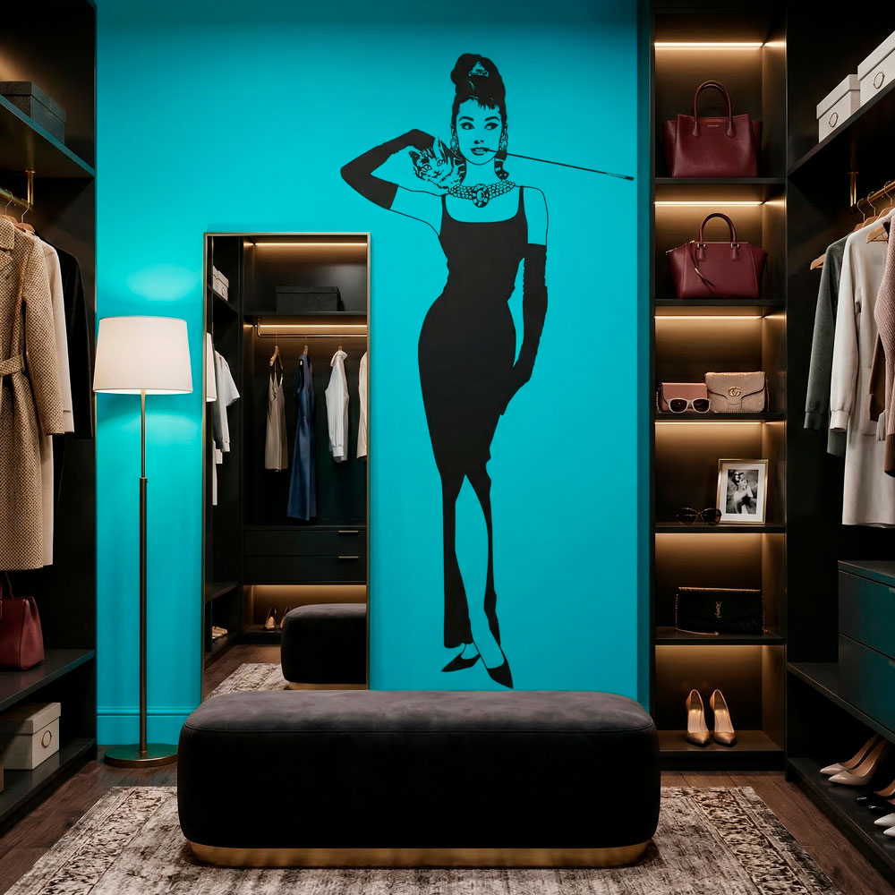 Wandtattoos: Audrey mit ihrer Katze