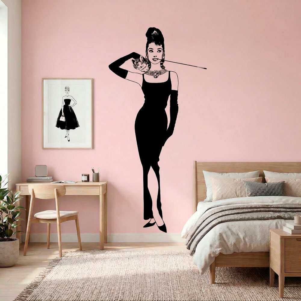 Wandtattoos: Audrey mit ihrer Katze