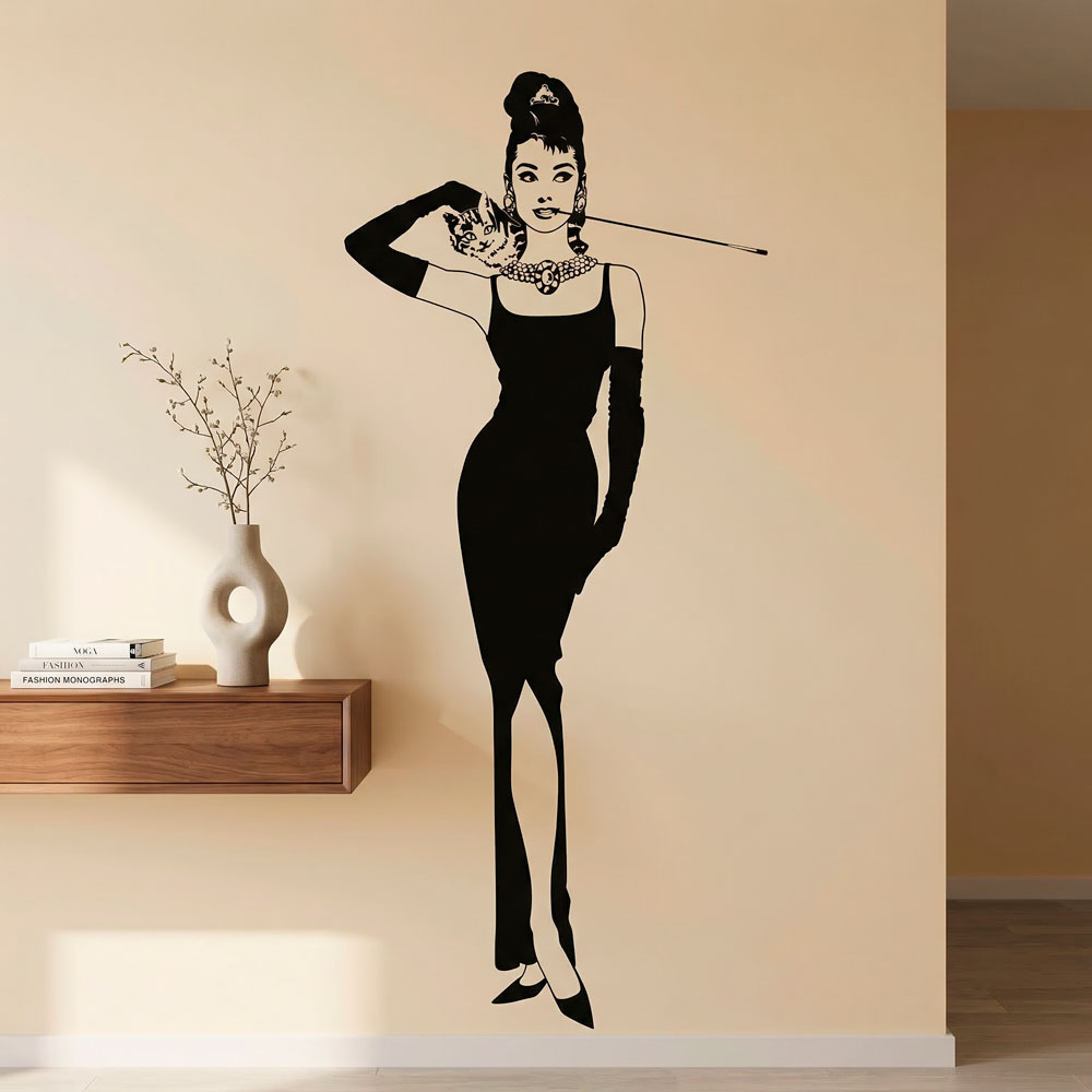 Wandtattoos: Audrey mit ihrer Katze