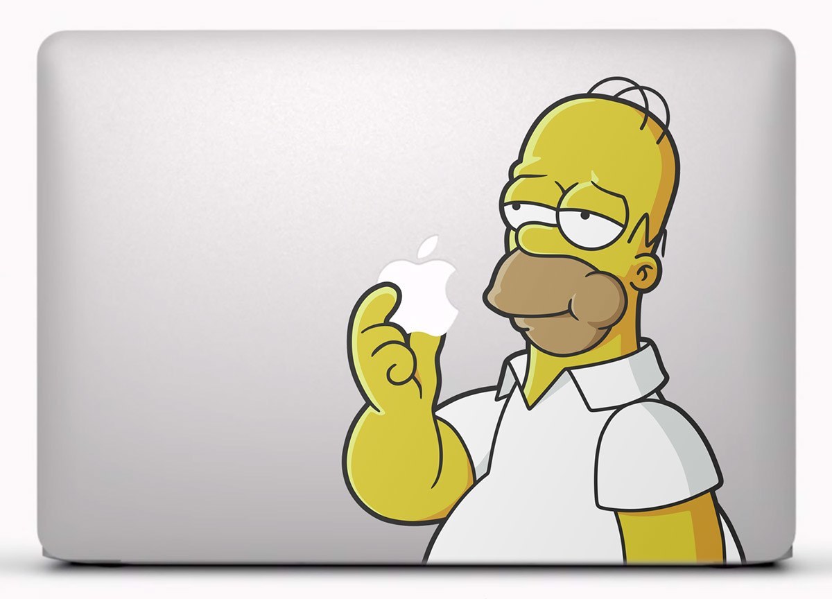 Aufkleber: Macbook Aufkleber Homer Simpson