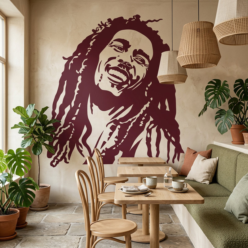 Wandtattoos: Bob Marley