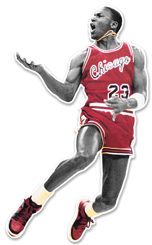 Aufkleber: Michael Jordan
