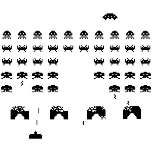 Aufkleber: Space Invaders