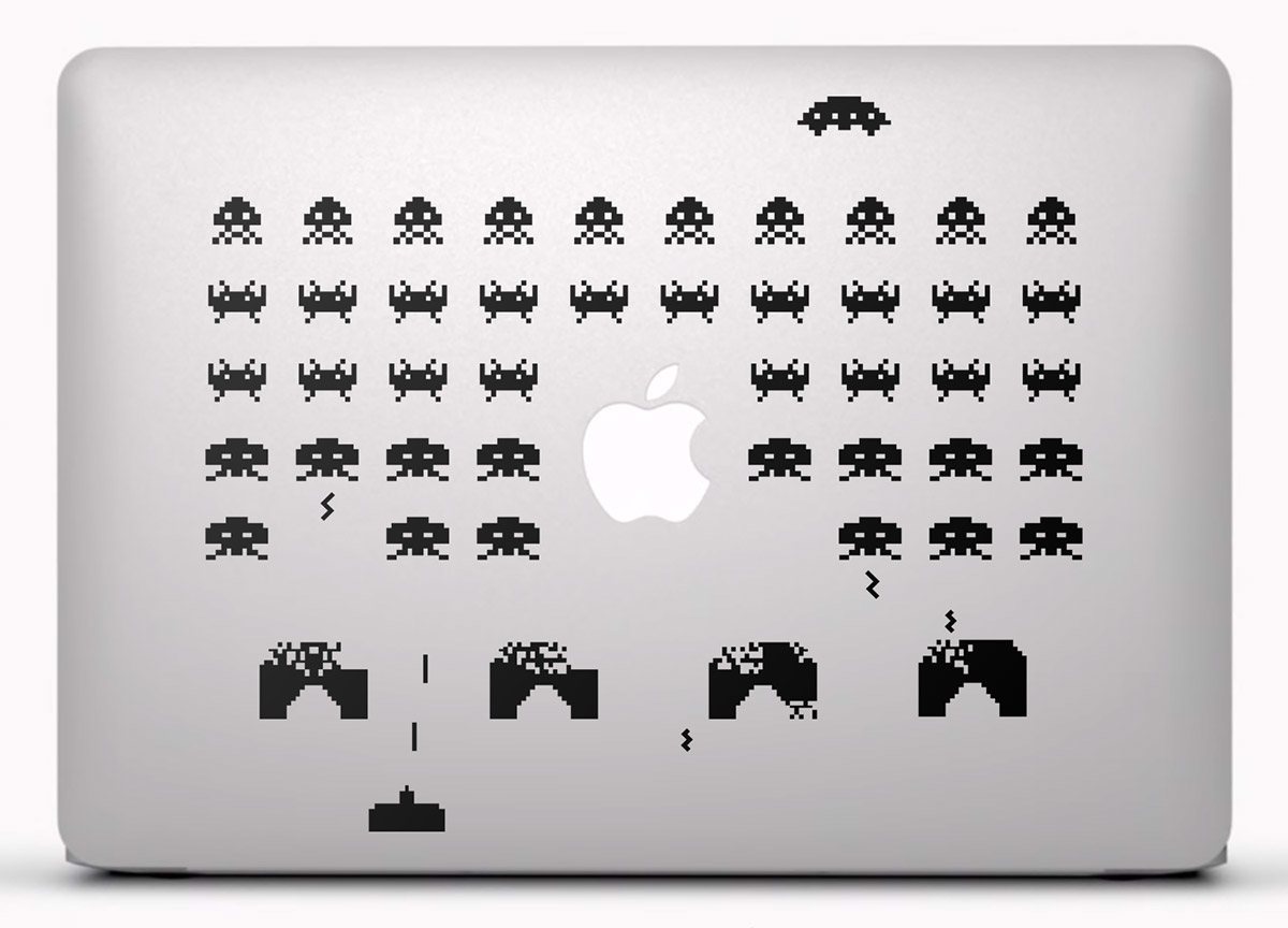 Aufkleber: Space Invaders