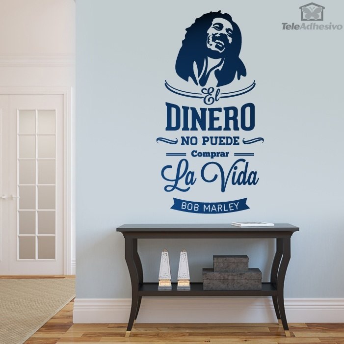 Wandtattoos: El dinero no puede comprar la vida - Bob Marley