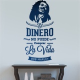 Wandtattoos: El dinero no puede comprar la vida - Bob Marley 2