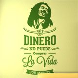 Wandtattoos: El dinero no puede comprar la vida - Bob Marley 3