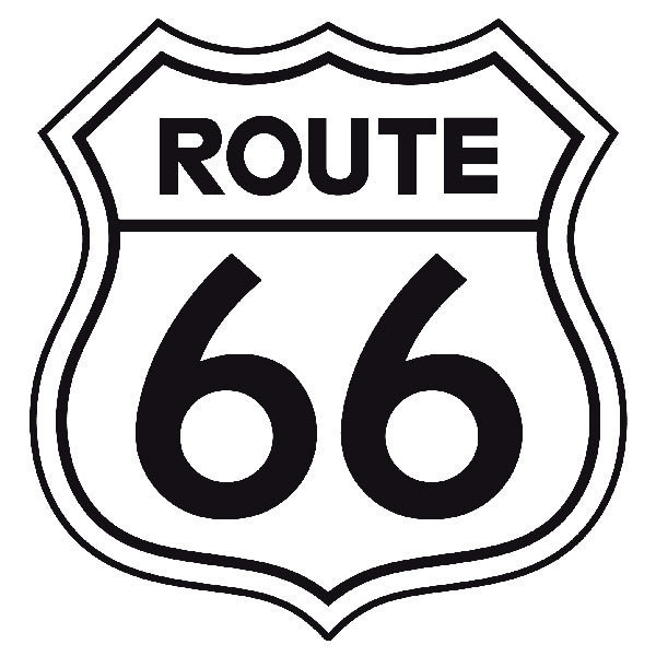 Wandtattoos: Route 66 Zeichen