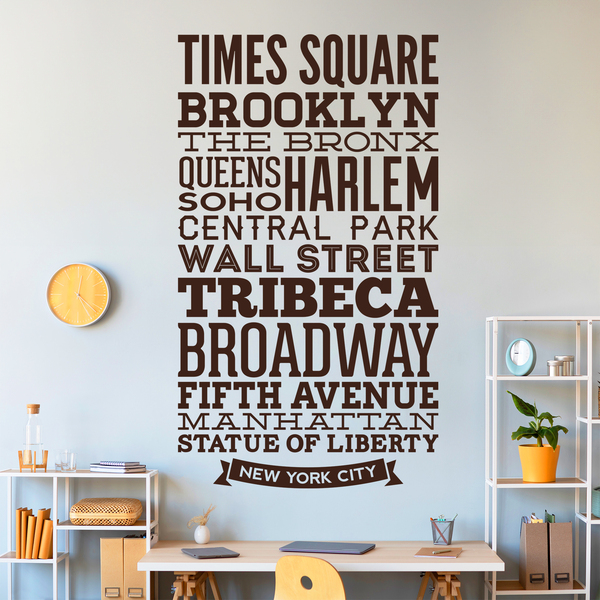 Wandtattoos: Typografische New Yorker straßen