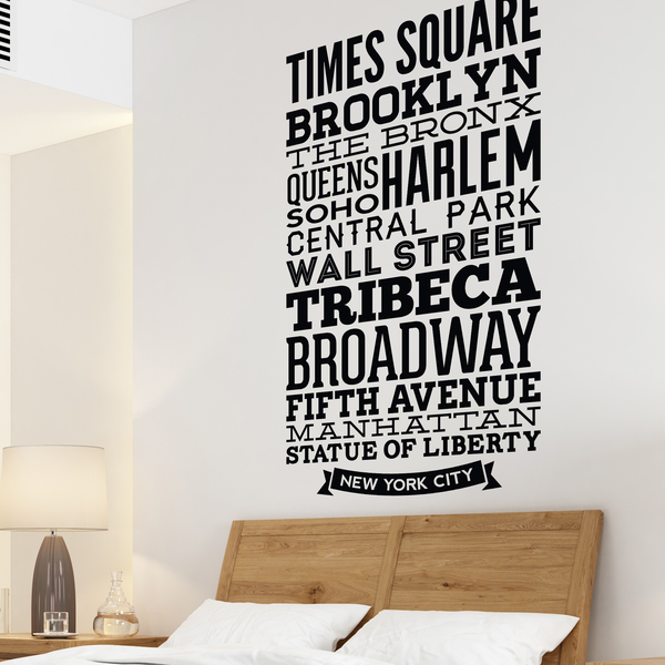 Wandtattoos: Typografische New Yorker straßen