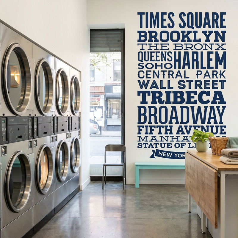 Wandtattoos: Typografische New Yorker stra&szlig;en