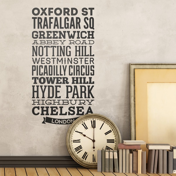 Wandtattoos: Typografische Straßen London