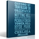 Wandtattoos: Typografische Straßen London 7