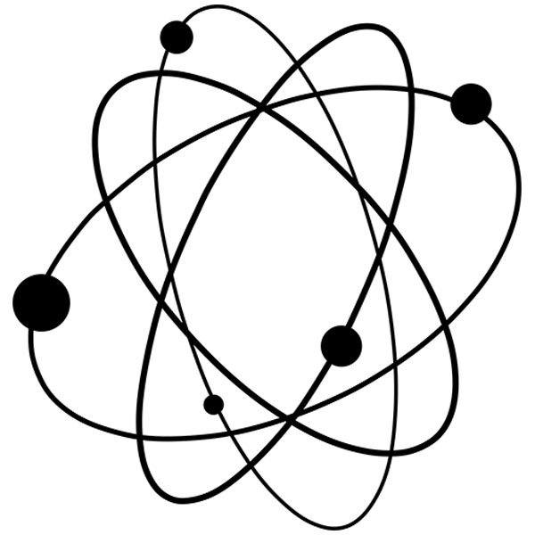 Aufkleber: Atom