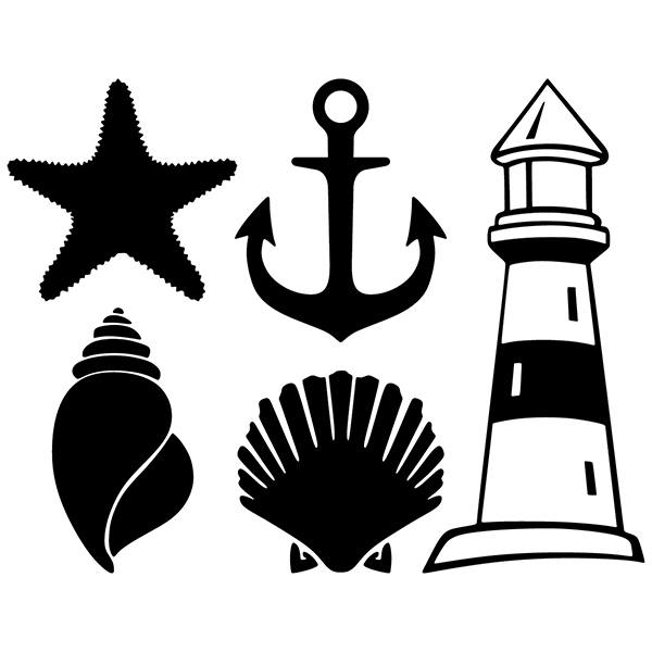 Wandtattoos: Marine Symbole