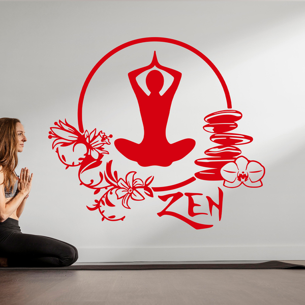 Wandtattoos: Meditation-Yoga-Übung