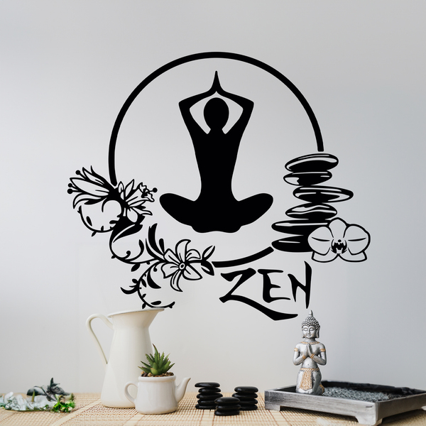 Wandtattoos: Meditation-Yoga-Übung