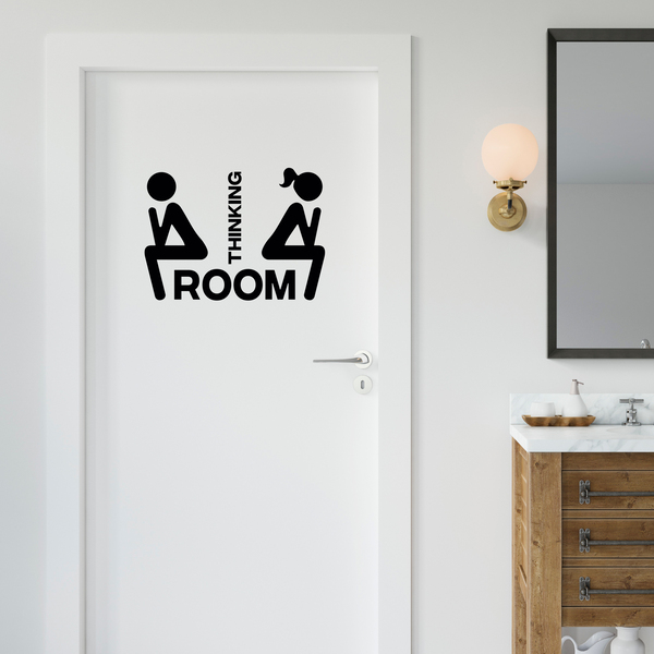 Wandtattoos: WC-Symbole denken