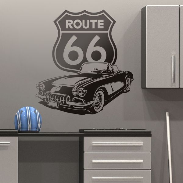 Wandtattoos: Corvette Route 66